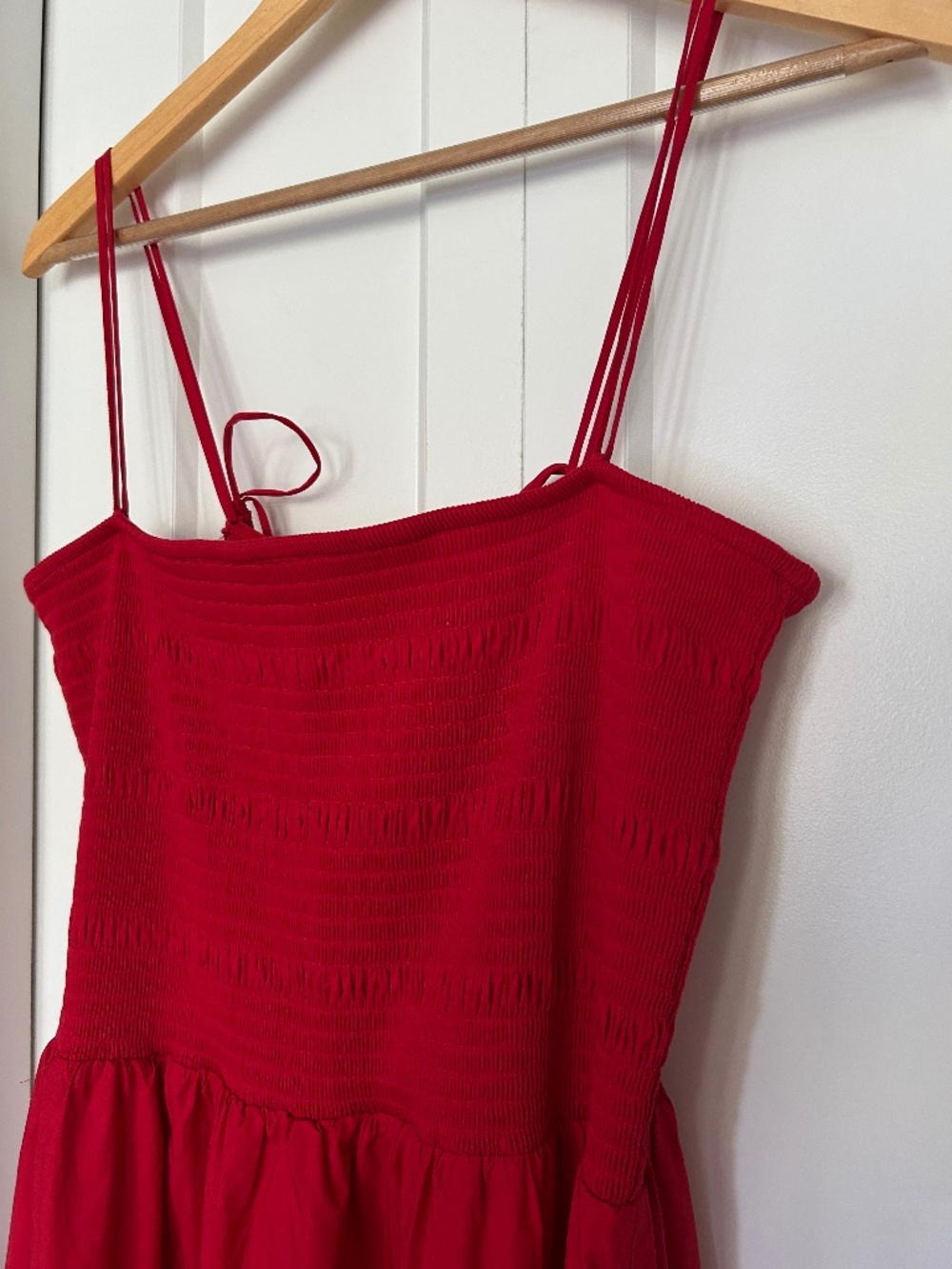 NWT COS smocked flashing red dress